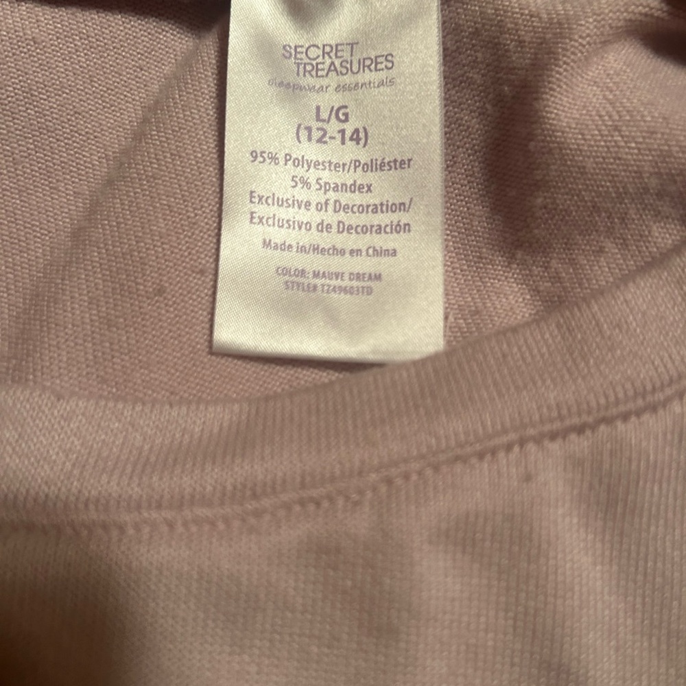 Secret Treasures “Happy” Purple Pullover Sleep Top Women’s Size Large - Picture 4 of 4